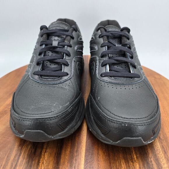 Saucony Echelon Walker 3 Shoes Mens 8.5 Wide Black Leather Athletic Sneakers